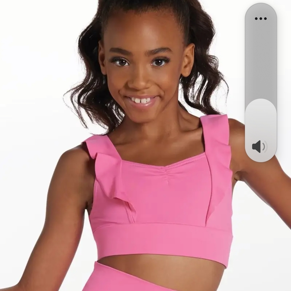 Girls Dance Ruffled Crop Top